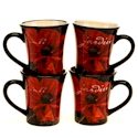 Certified International Midnight Poppies Mug