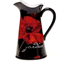 Certified International Midnight Poppies Pitcher