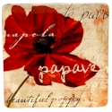 Certified International Midnight Poppies Square Platter