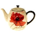 Certified International Midnight Poppies Teapot