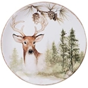 Certified International Mountain Retreat Round Platter