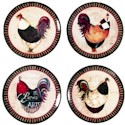 Certified International Paris Rooster Dessert Plates