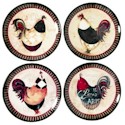 Certified International Paris Rooster Dinner Plates
