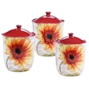 Certified International Paris Sunflower Canister Set