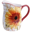 Certified International Paris Sunflower Pitcher