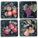 Certified International Parisian Fruit Square Dessert Plate