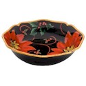 Certified International Poinsettia Pasta Serving Bowl