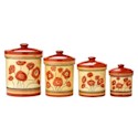 Certified International Poppies Canister Set