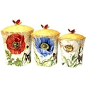 Certified International Poppy Garden Canister Set