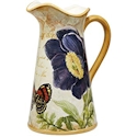 Certified International Poppy Garden Pitcher