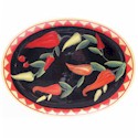 Certified International Red Hot Oval Platter