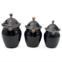 Certified International Regency Black Canister Set