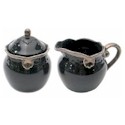 Certified International Regency Black Sugar & Creamer Set