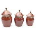 Certified International Regency Brown Canister Set