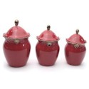 Certified International Regency Burgundy Canister Set
