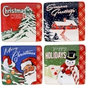 Certified International Retro Christmas Canape Plate