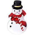 Certified International Retro Christmas Snowman Candy Plate