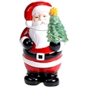 Certified International Retro Christmas Santa Cookie Jar
