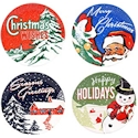 Certified International Retro Christmas Toile Dessert Plate