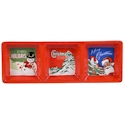 Certified International Retro Christmas 3-Section Relish Tray