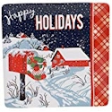 Certified International Retro Christmas Square Platter
