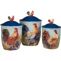 Certified International Rooster Meadow Canister Set
