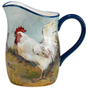 Certified International Rooster Meadow Pitcher