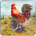 Certified International Rooster Meadow Square Platter