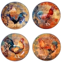 Certified International Rustic Rooster Salad/Dessert Plate