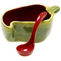 Certified International Salsa Chili Pepper Dip Bowl with Spoon