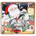 Certified International Santa's Workshop Square Platter