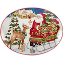 Certified International Santa's Workshop OvalPlatter