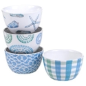 Certified International Sea Finds Square Ice Cream Bowl