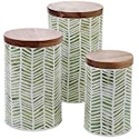 Certified International Sea Green Canister Set