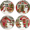 Certified International Snowman's Farmhouse Salad/Dessert Plate