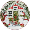 Certified International Snowman's Farmhouse Dinner Plate