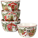 Certified International Snowman's Farmhouse Ice Cream Bowl