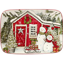 Certified International Snowman's Farmhouse Rectangular Platter