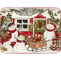 Certified International Snowman's Farmhouse Rectangular Platter