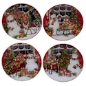 Certified International Snowman's Sleigh Canape Plate