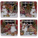 Certified International Snowman's Sleigh Dessert Plate