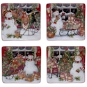 Certified International Snowman's Sleigh Dinner Plate