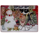Certified International Snowman's Sleigh Rectangular Platter