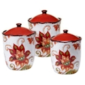 Certified International Spice Flowers Canister Set