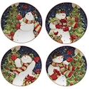Certified International Starry Night Snowman Dessert Plate