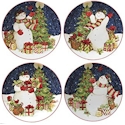 Certified International Starry Night Snowman Dinner Plate
