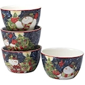 Certified International Starry Night Snowman Ice Cream Bowl