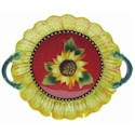 Certified International Sun Blossom 3D Round Bowl with Handles