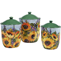 Certified International Sunflower Bouquet Canister Set