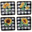 Certified International Sunflower Fields Canape Plate